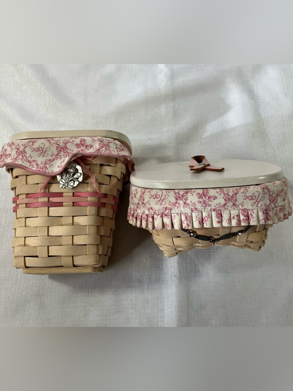 Longaberger Set of 2 Horizon of Hope Baskets
